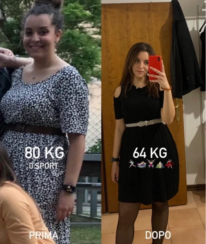 Before and after with Traininpink