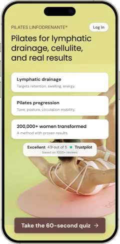 App Pilates Linfodrenante — schermata quiz
